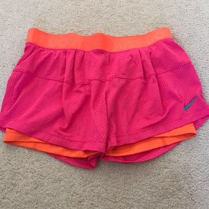 Nike mesh shorts with attached spandex